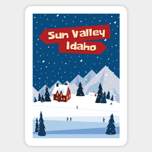 Sun Valley, Idaho,Ski Poster Sticker